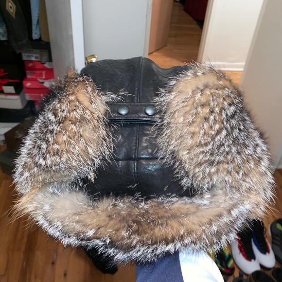 Leather Fox Hat - Picture 3 of 8